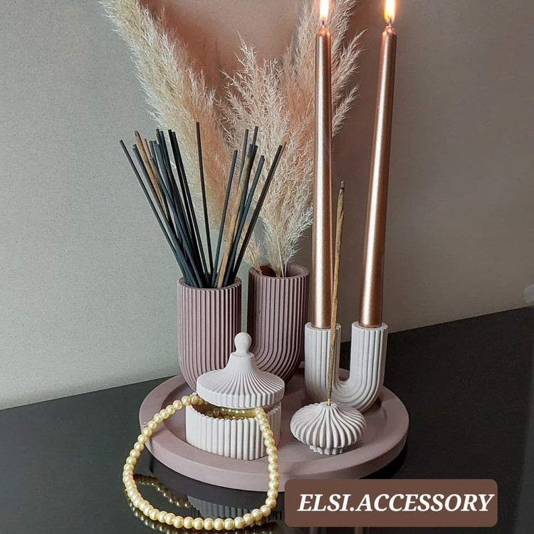 ست دکوری مدل یو دو رنگ نسکافه ای قهوه ای