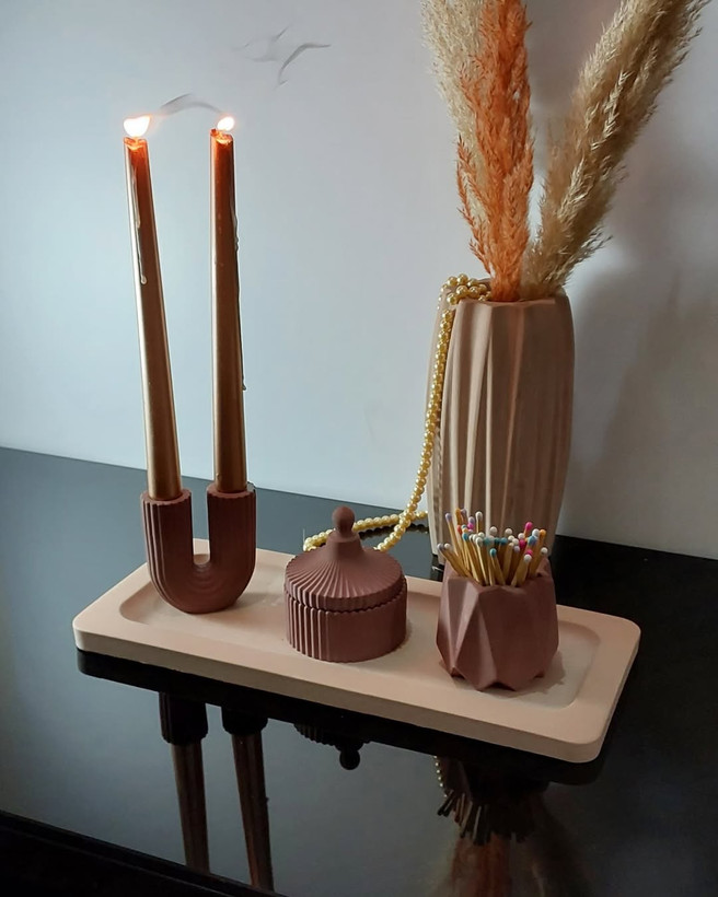 ست بامبو قهوه ای و نسکافه ای